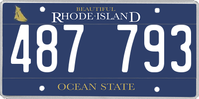 RI license plate 487793