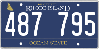RI license plate 487795