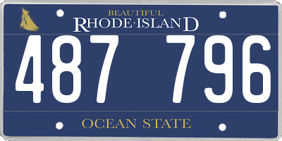 RI license plate 487796