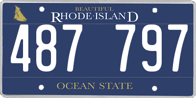 RI license plate 487797