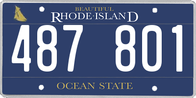 RI license plate 487801