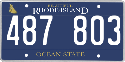 RI license plate 487803