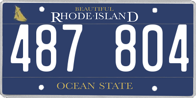 RI license plate 487804