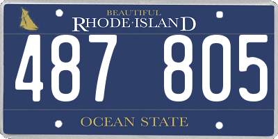 RI license plate 487805