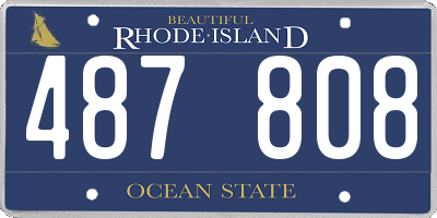 RI license plate 487808