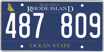RI license plate 487809