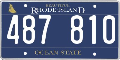 RI license plate 487810