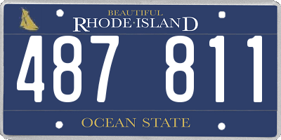 RI license plate 487811