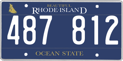RI license plate 487812
