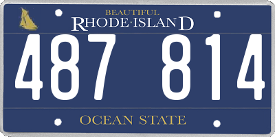 RI license plate 487814