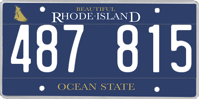 RI license plate 487815