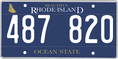RI license plate 487820