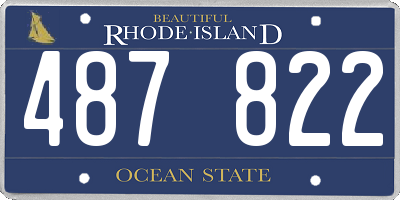 RI license plate 487822