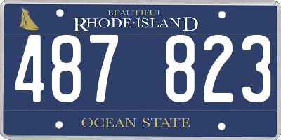 RI license plate 487823