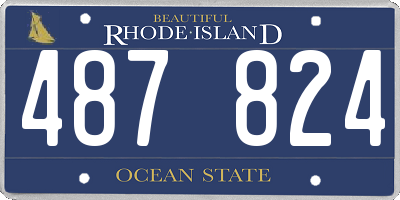 RI license plate 487824
