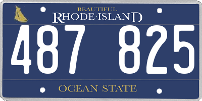 RI license plate 487825