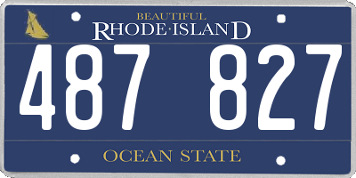 RI license plate 487827