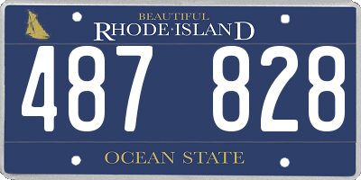 RI license plate 487828