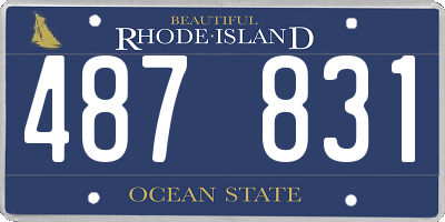 RI license plate 487831
