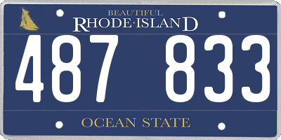 RI license plate 487833