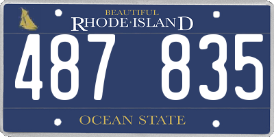 RI license plate 487835