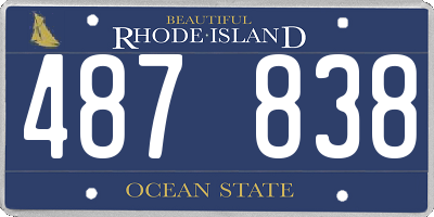RI license plate 487838