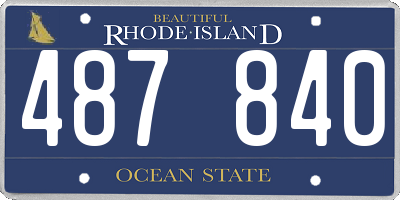 RI license plate 487840