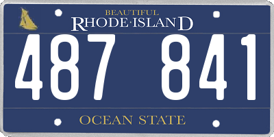 RI license plate 487841