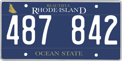 RI license plate 487842