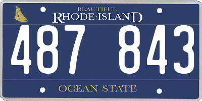 RI license plate 487843