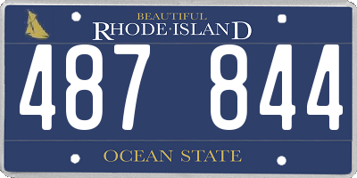RI license plate 487844
