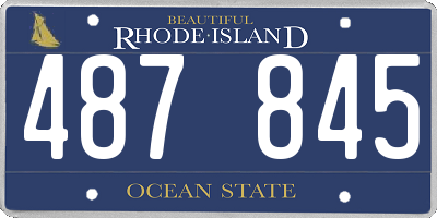 RI license plate 487845