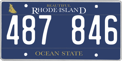 RI license plate 487846