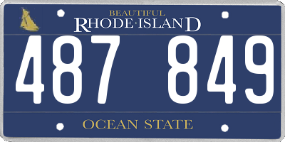 RI license plate 487849