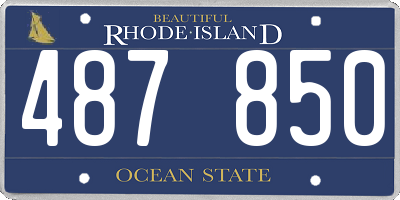 RI license plate 487850