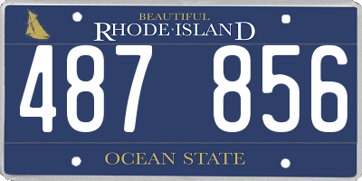 RI license plate 487856