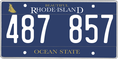 RI license plate 487857