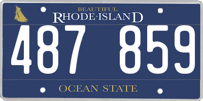 RI license plate 487859