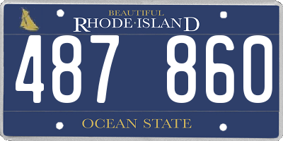 RI license plate 487860