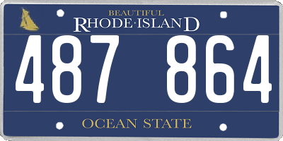RI license plate 487864
