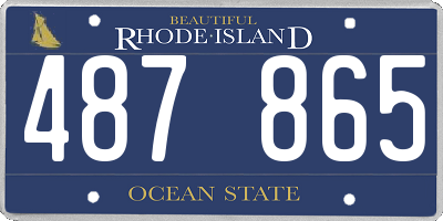 RI license plate 487865