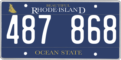 RI license plate 487868