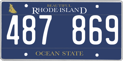 RI license plate 487869