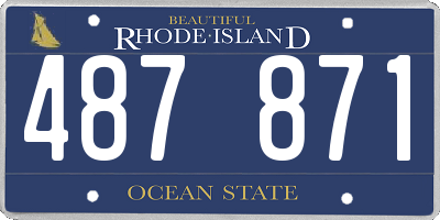 RI license plate 487871