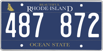 RI license plate 487872