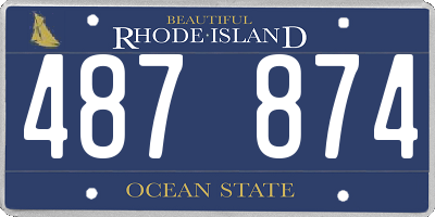 RI license plate 487874