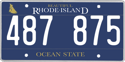 RI license plate 487875