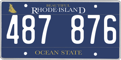 RI license plate 487876