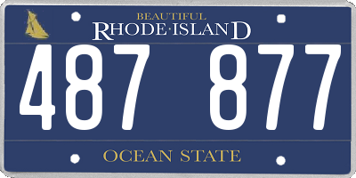 RI license plate 487877