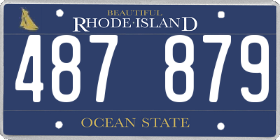 RI license plate 487879
